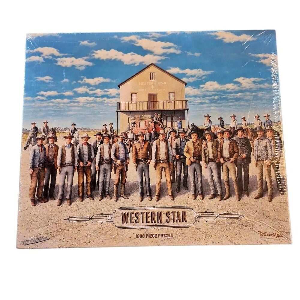 "Western Star" 1000-Piece Jigsaw Puzzle Classic Cowboy Actors – Brand New / Seal